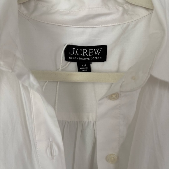 J. Crew White Short Shirt Dress - Picture 3 of 4
